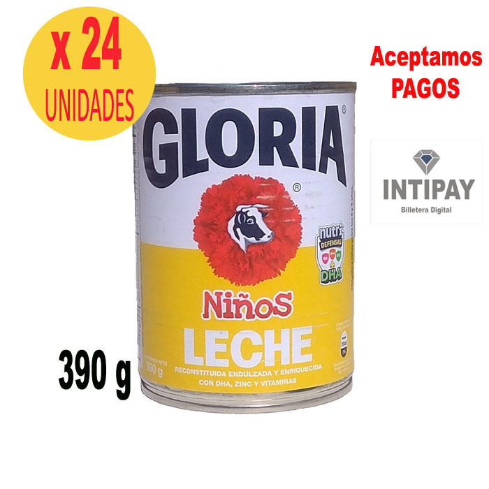 Leche Gloria Amarillo 390 gr X 24 Unid